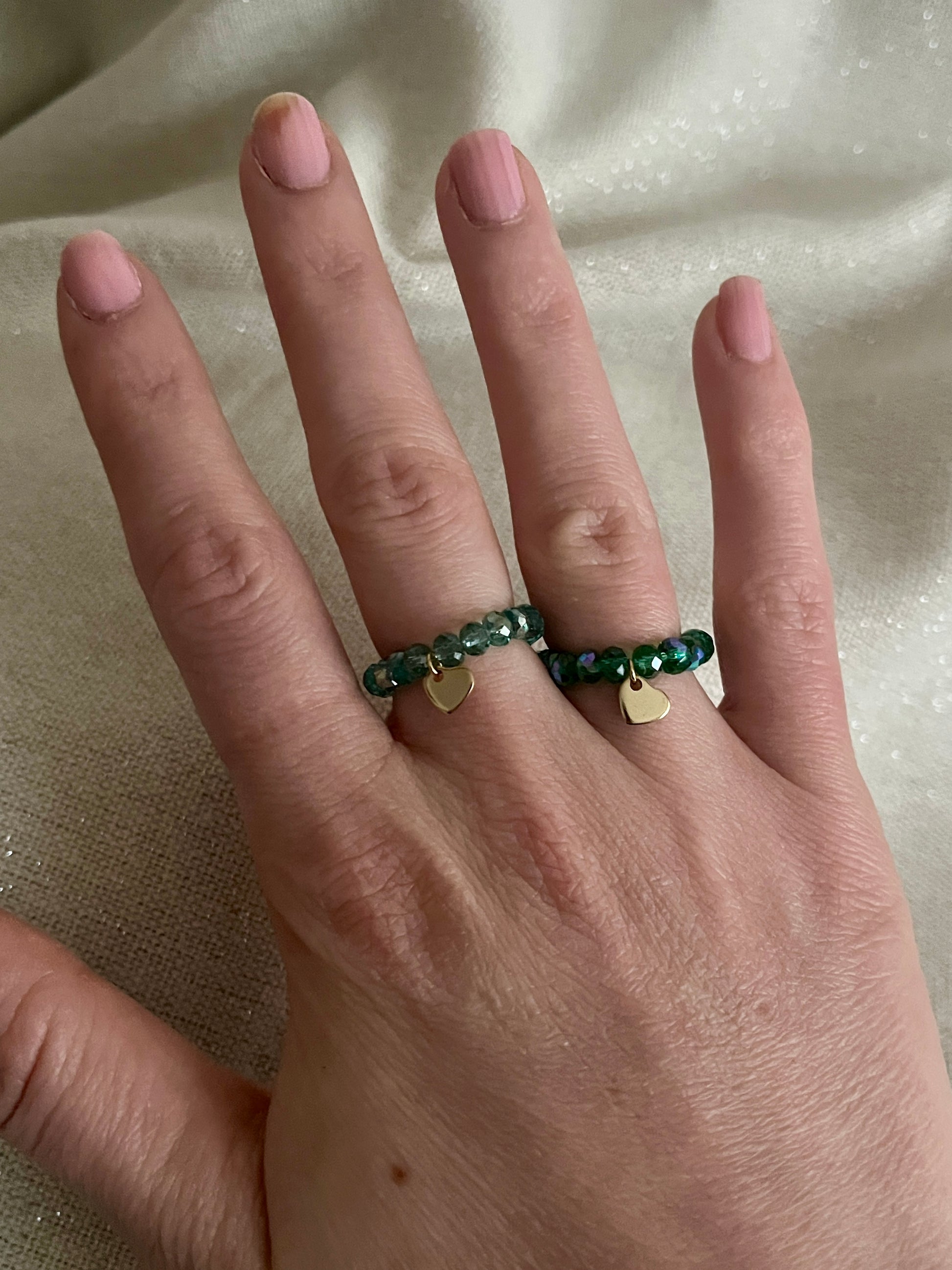 bagues perles ajustables