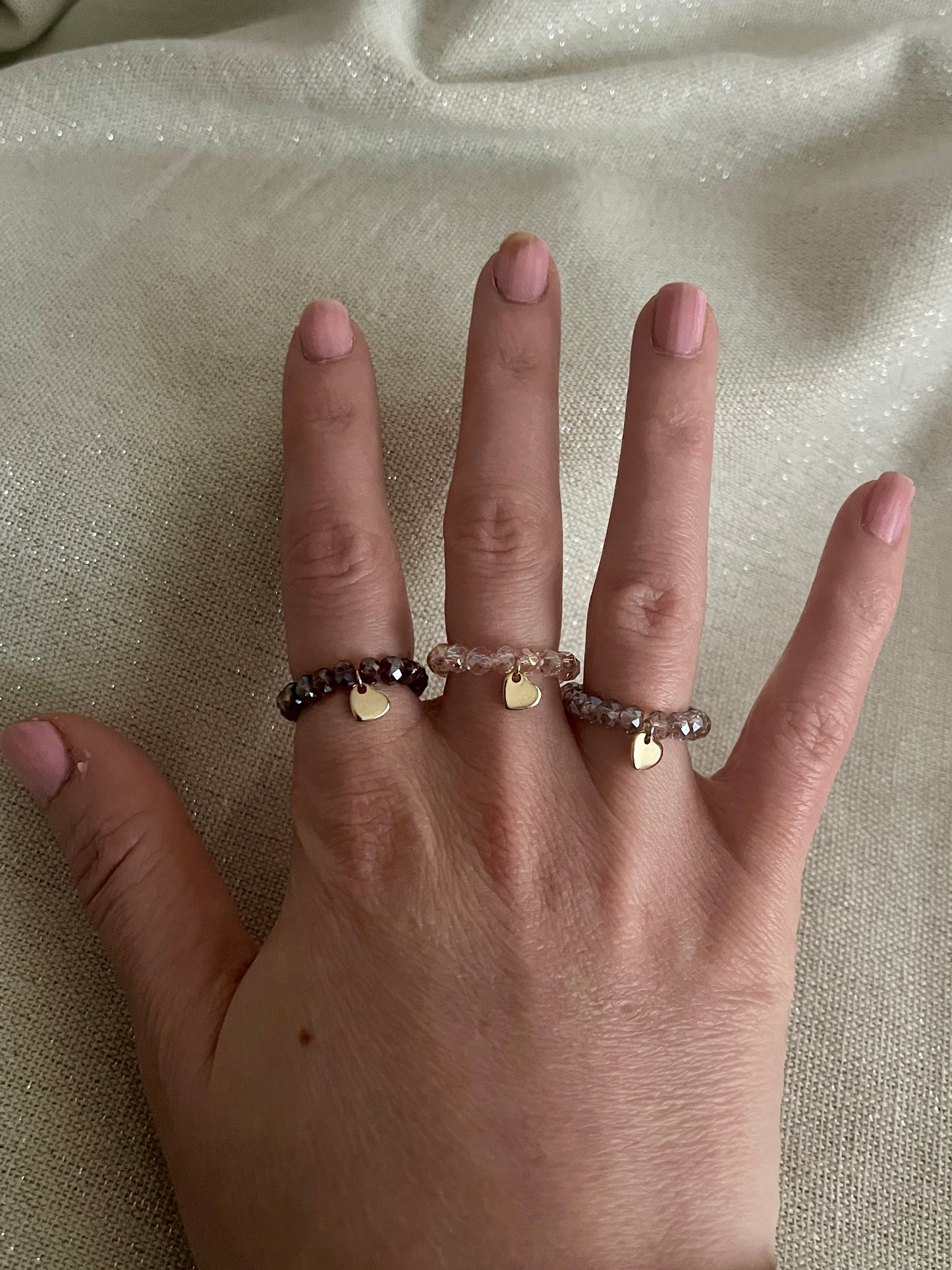 bagues perles réglables