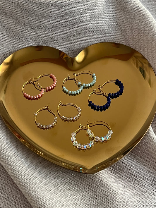 Lilia | Boucles d'oreilles créoles en perles (25mm))