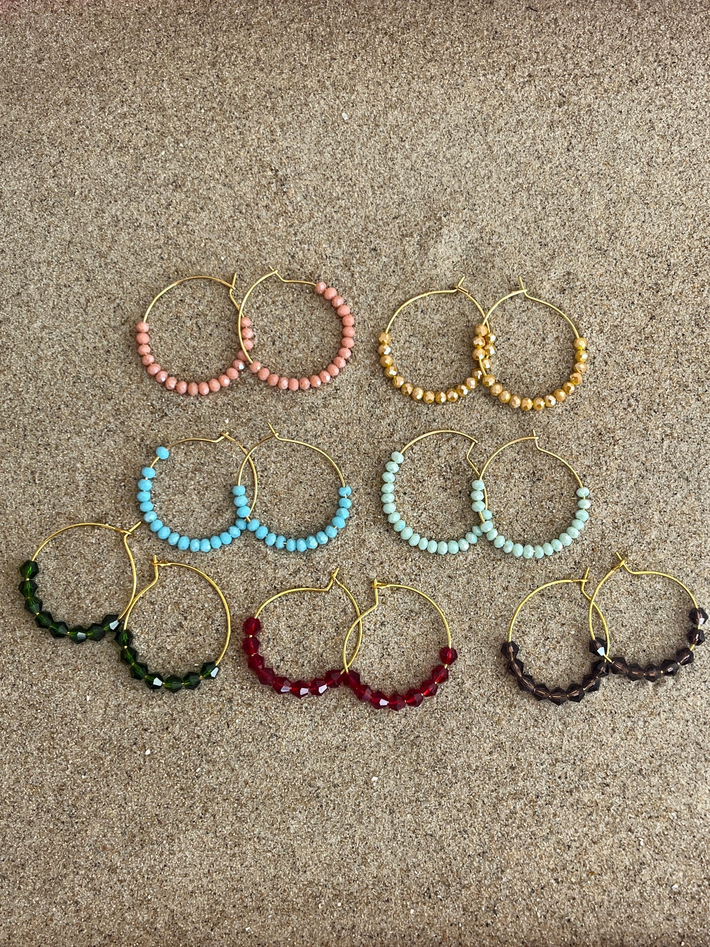 boucles d'oreilles creoles perles