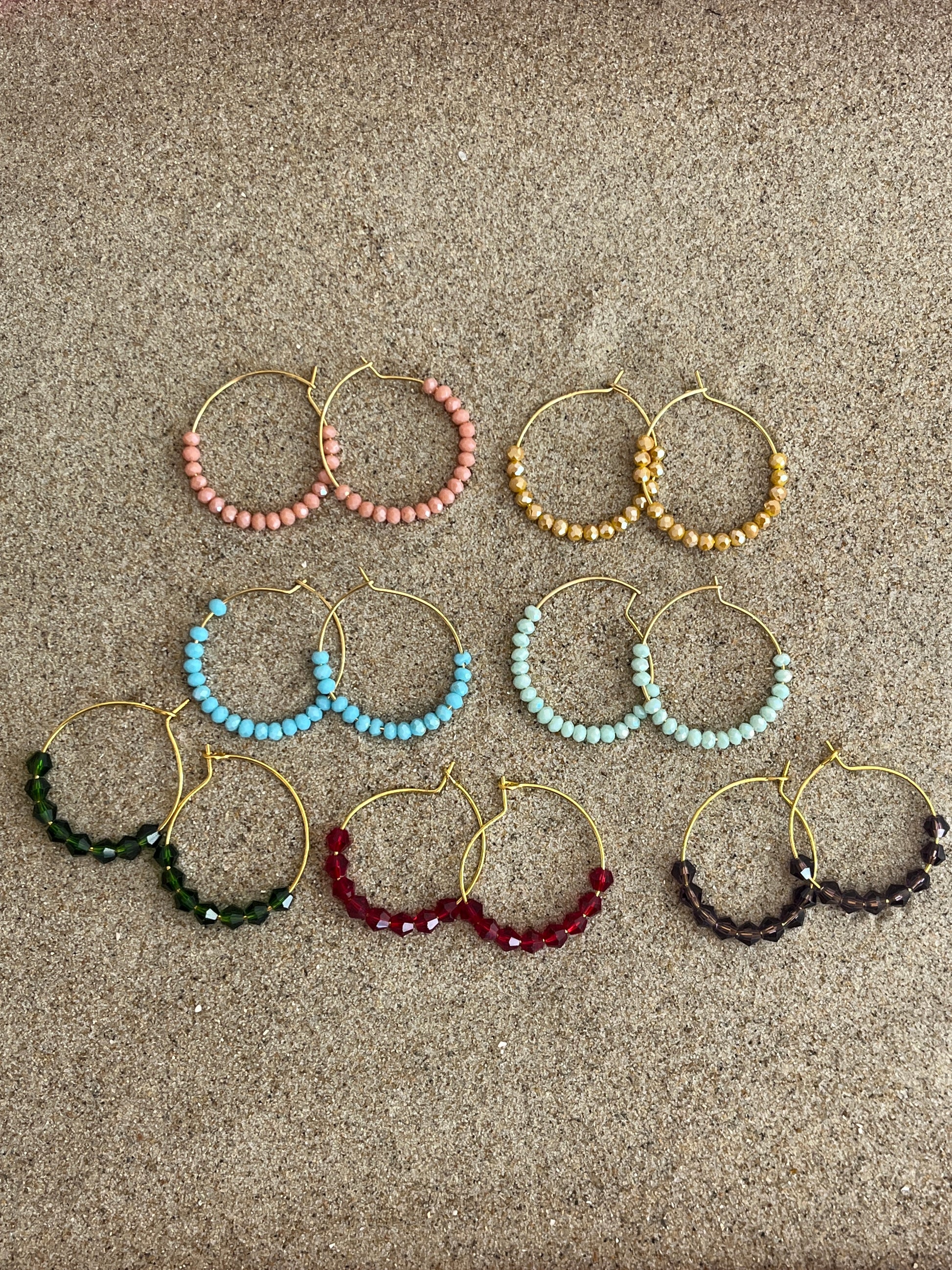 boucles d'oreilles creoles perles