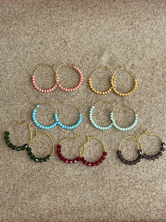 boucles d'oreilles creoles perles