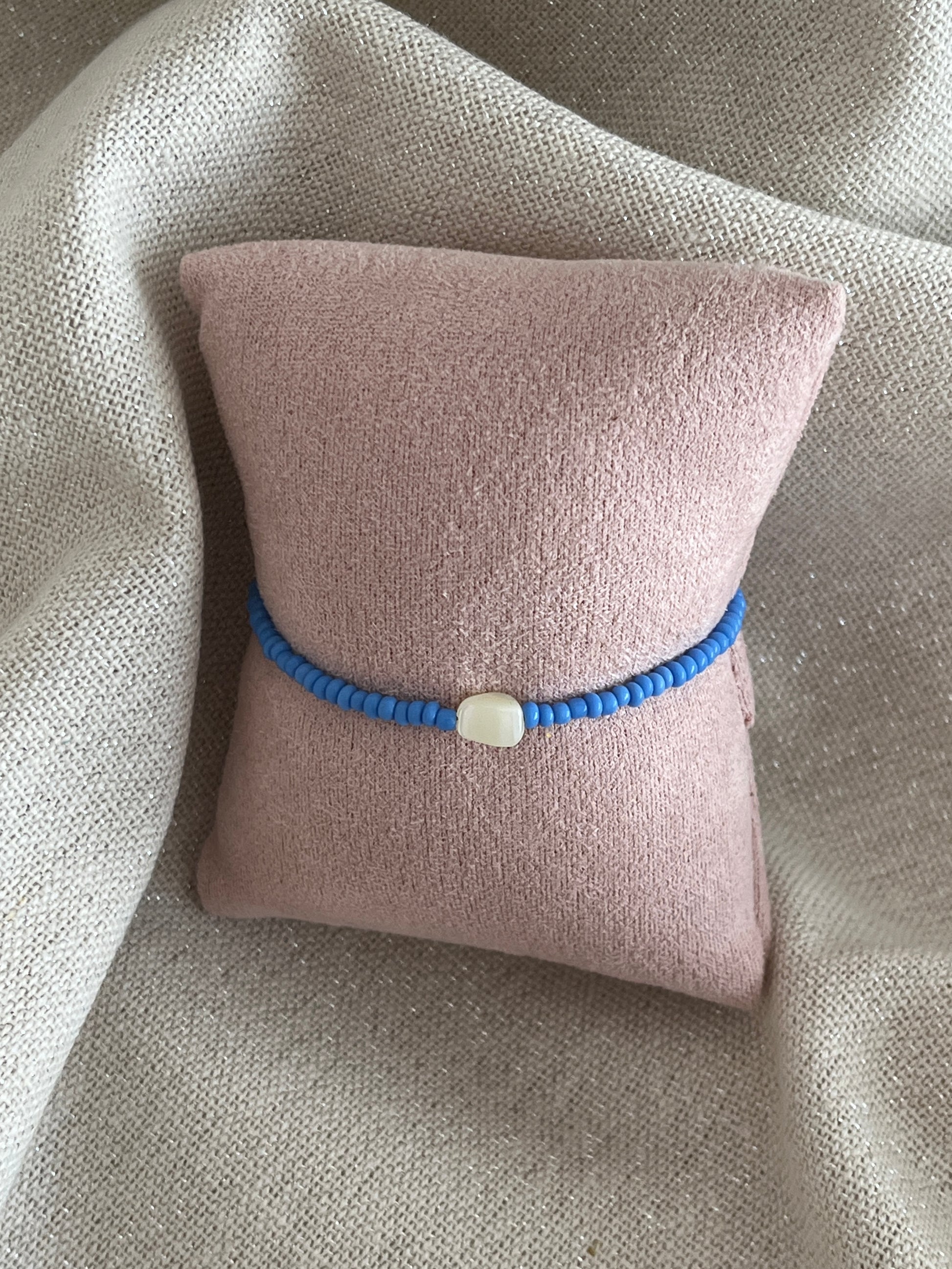 bracelet bleu perles tendance