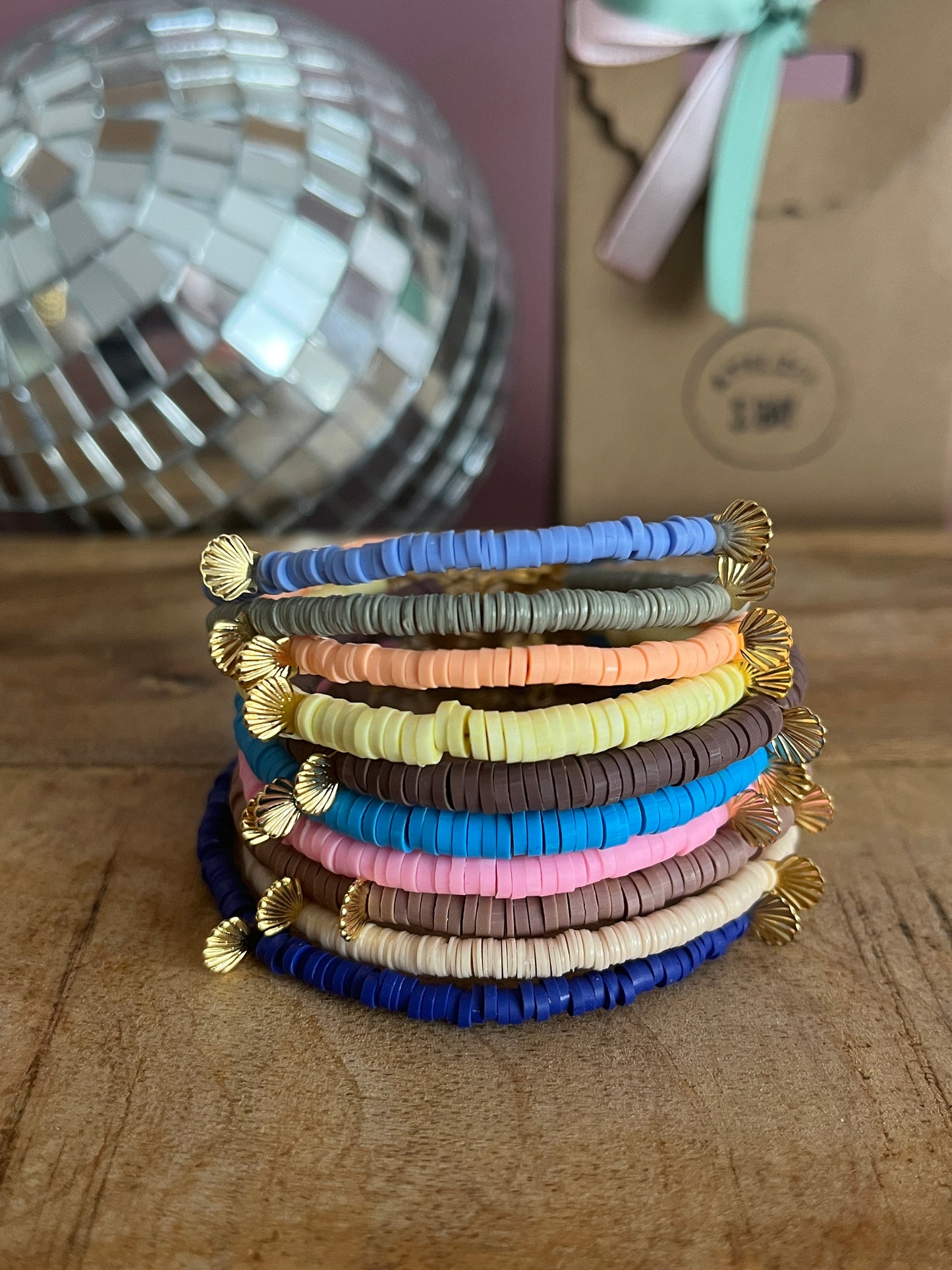 bracelet coquillage heishi