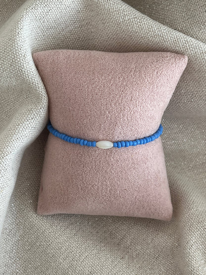 bracelet perles bleu