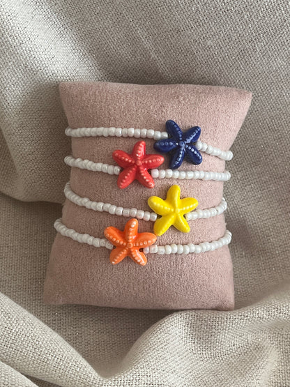 bracelets perles blanches ceramique