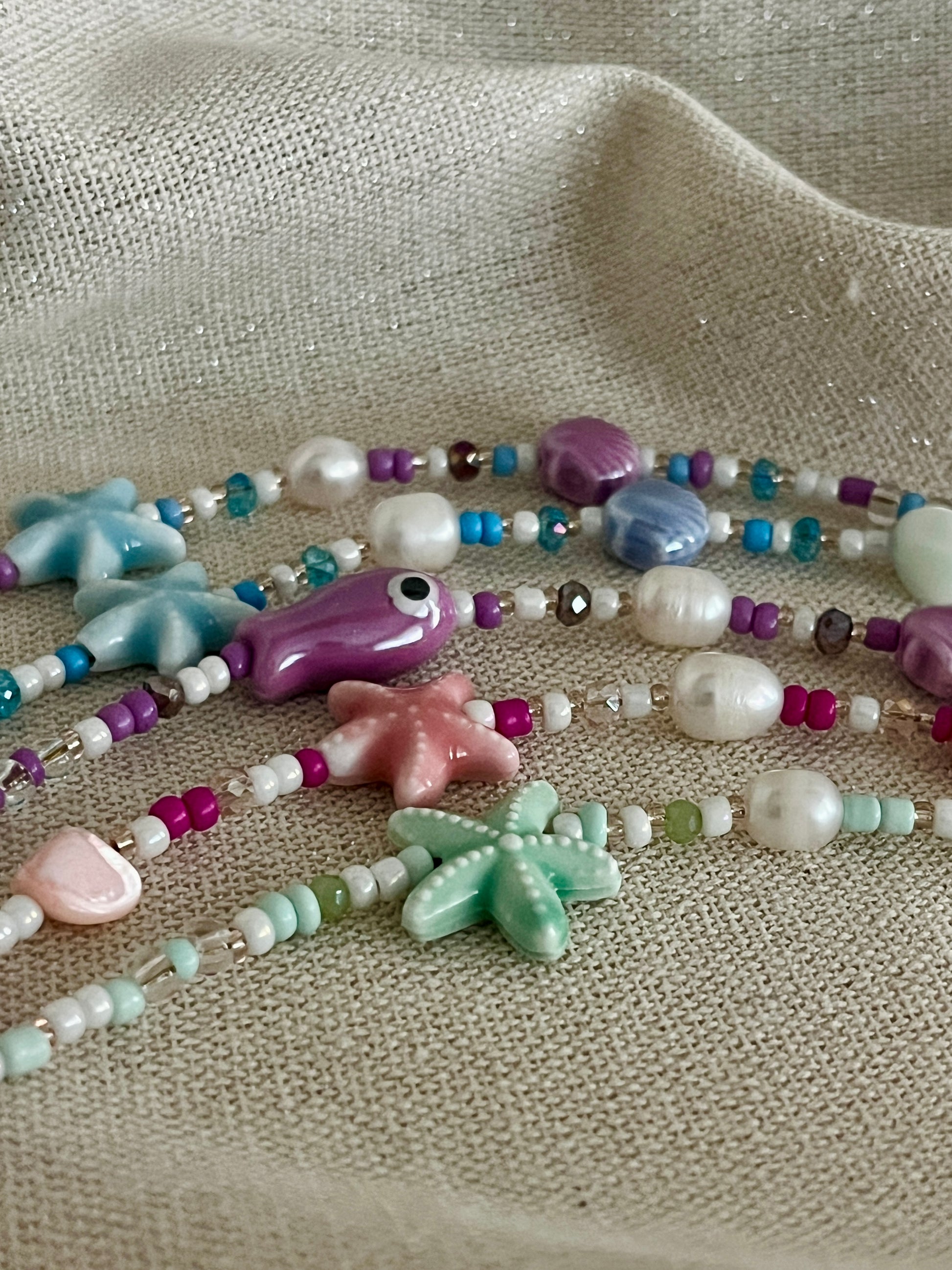 bracelets perles coquillage