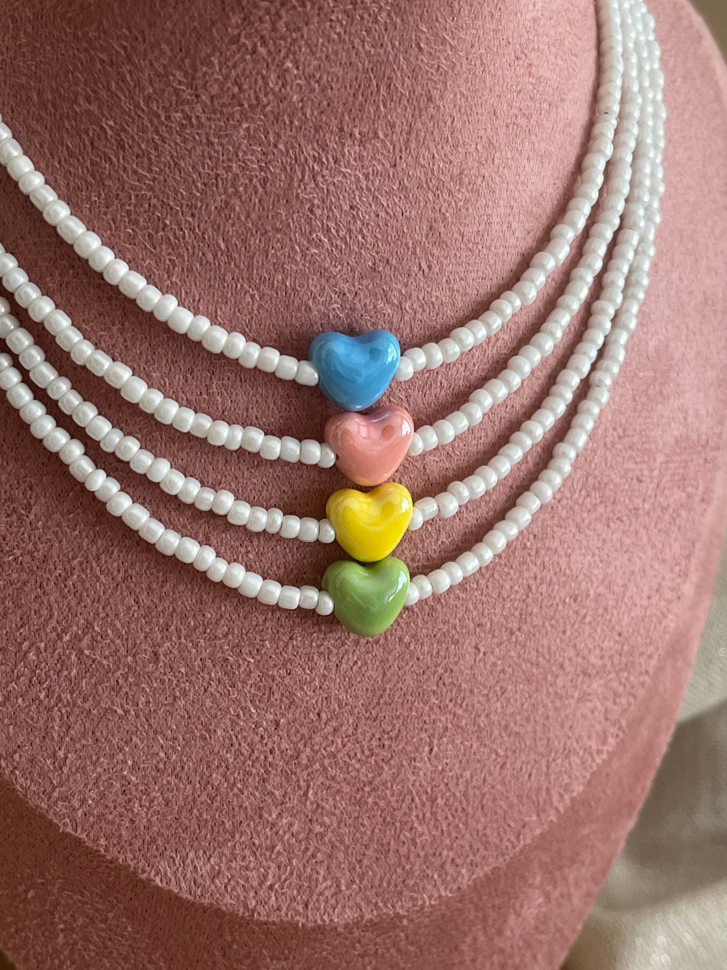 collier coeur ceramique