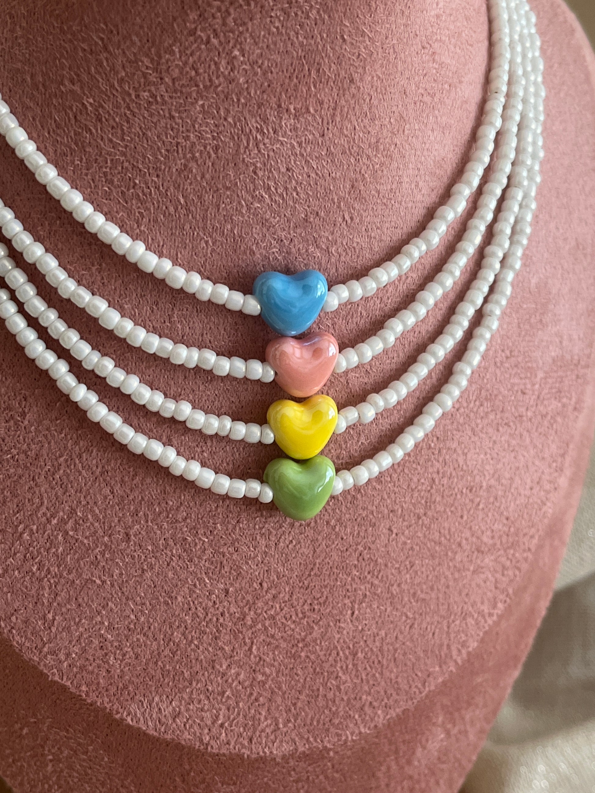 collier coeur ceramique