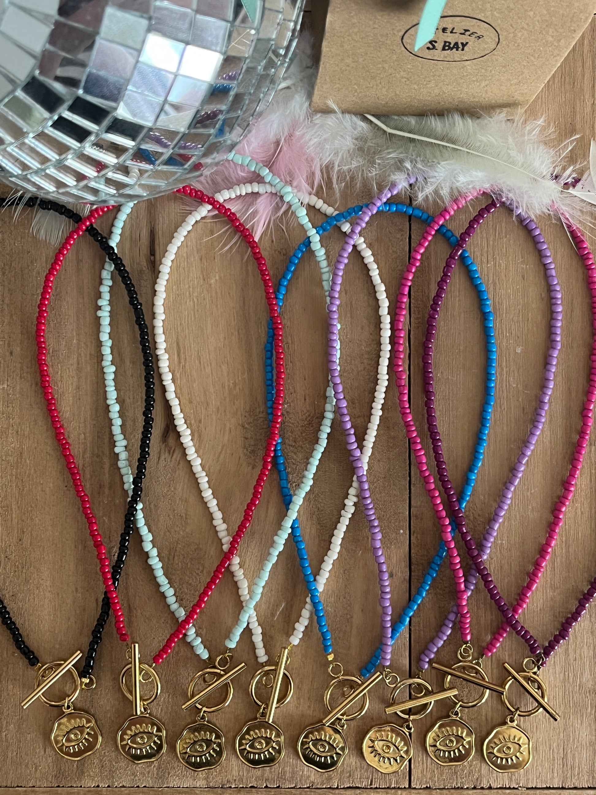 collier mauvais oeil perles