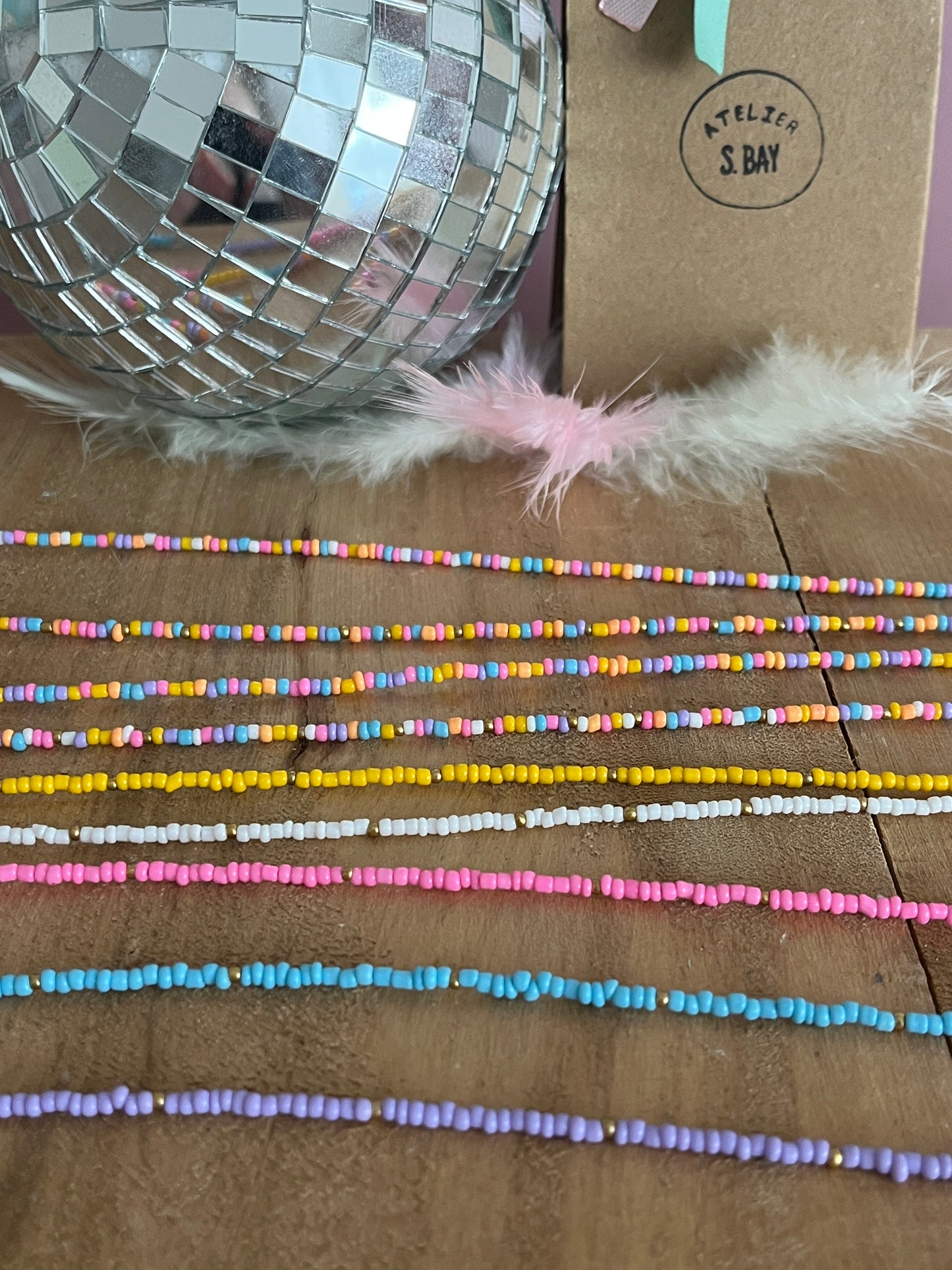 collier multicolore perles