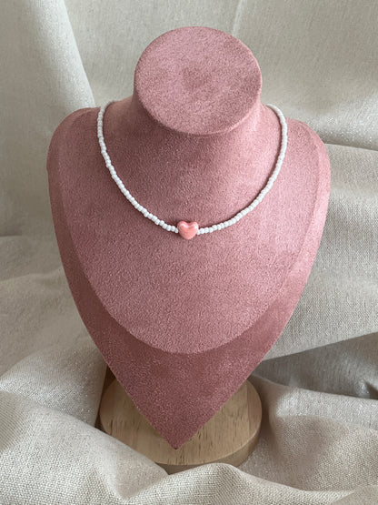 collier peche coeur tendance