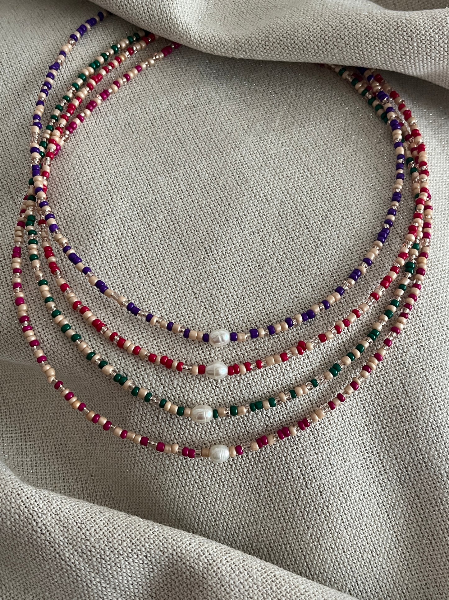 collier perles brillants