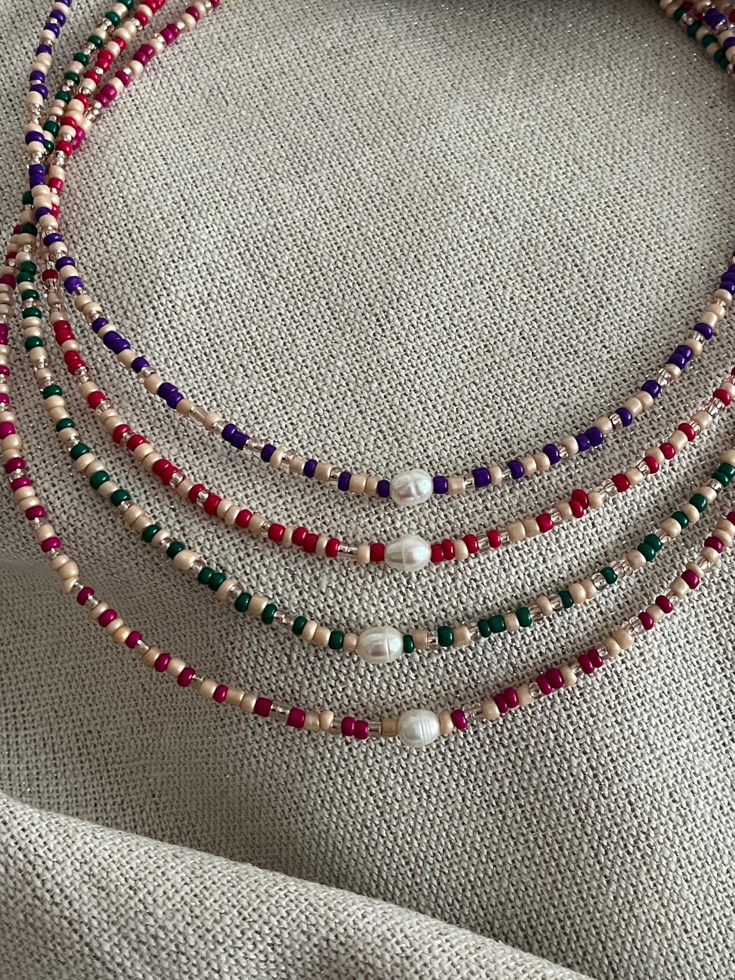 collier perles eau douce brille