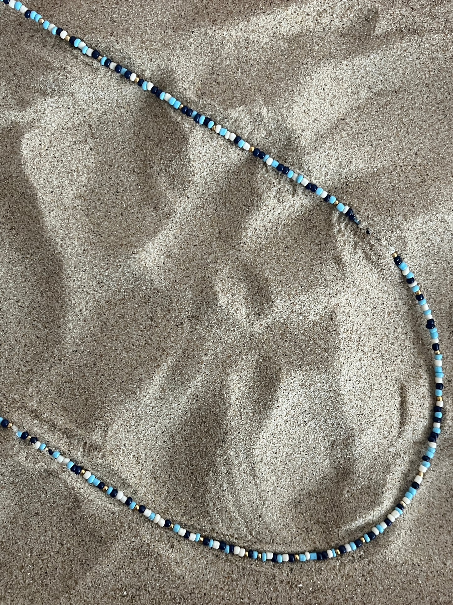 collier sautoir bleu