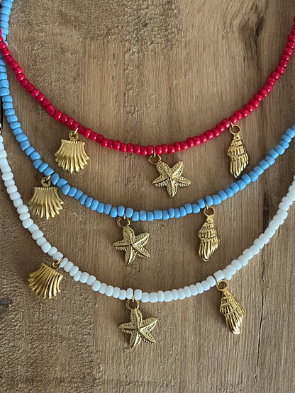 collier tendance breloques perles