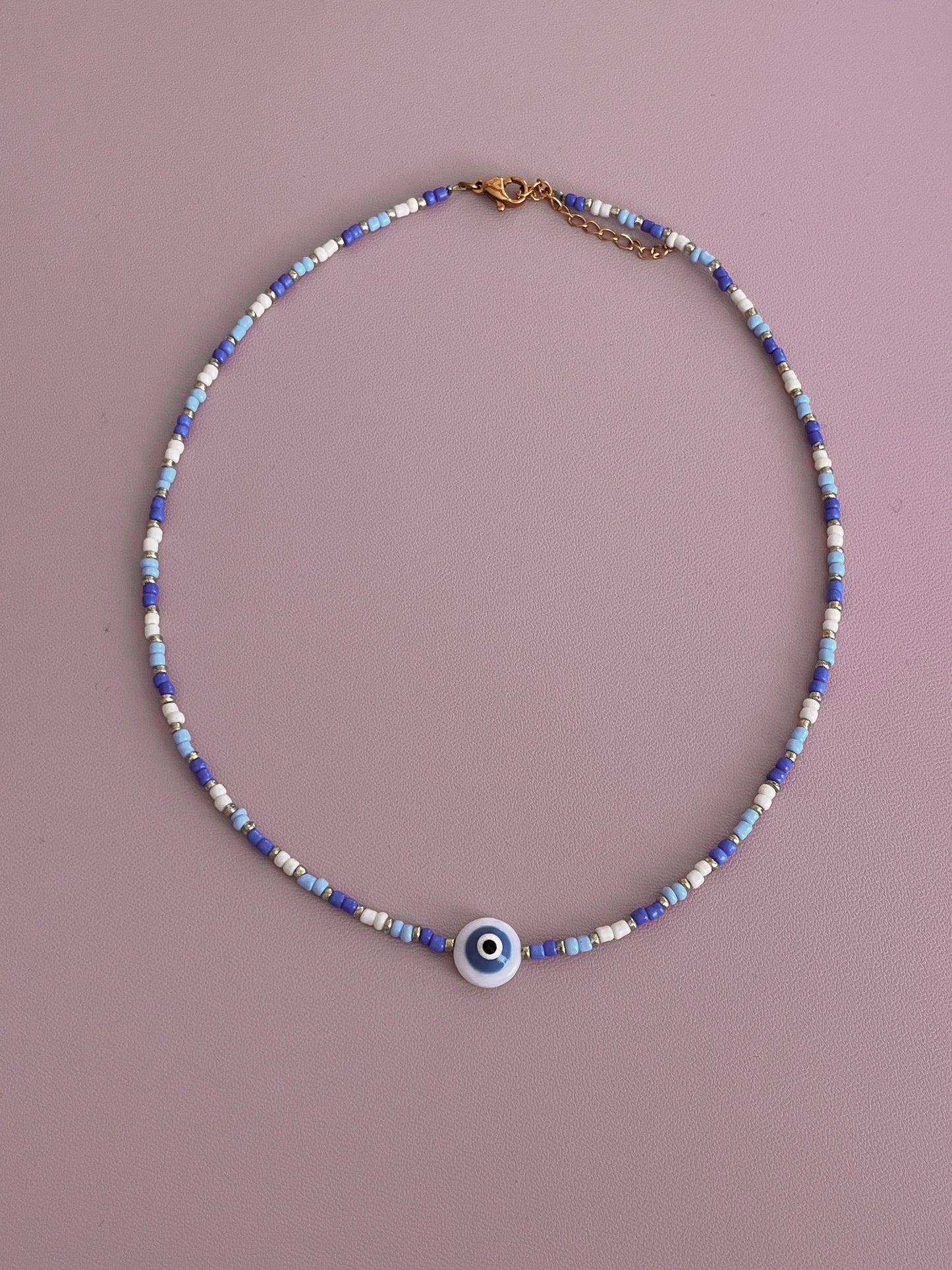 collier oeil perles tendance