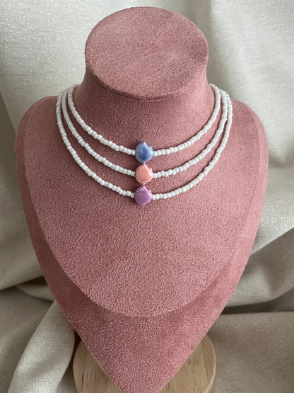 collier perles coquillage