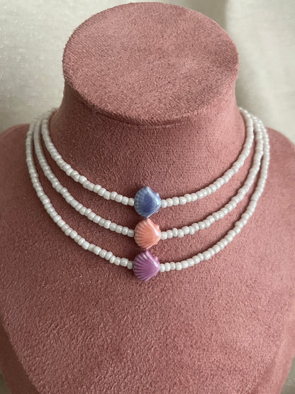 colliers perles coquillages tendance