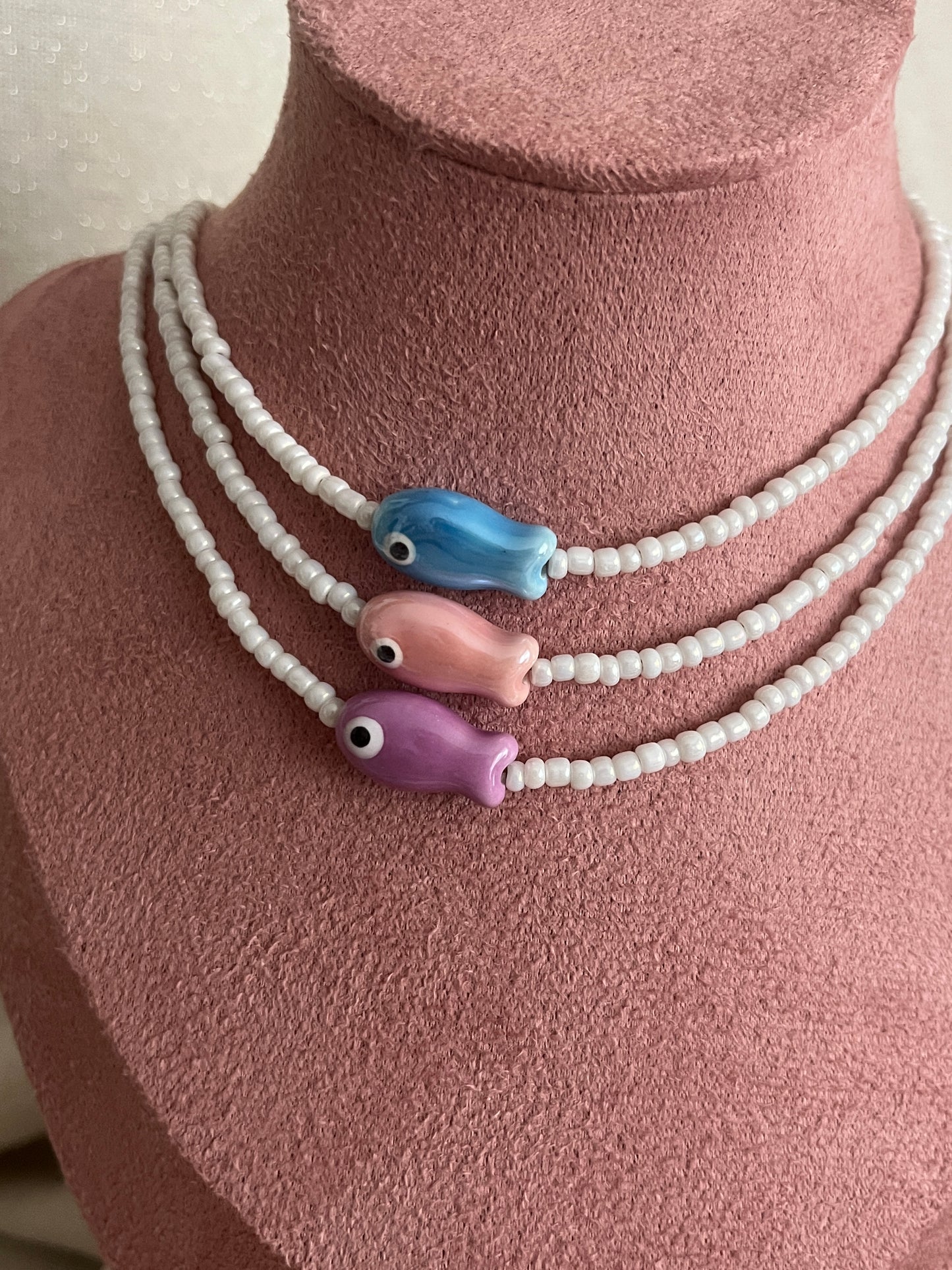 colliers tendance perles ceramique
