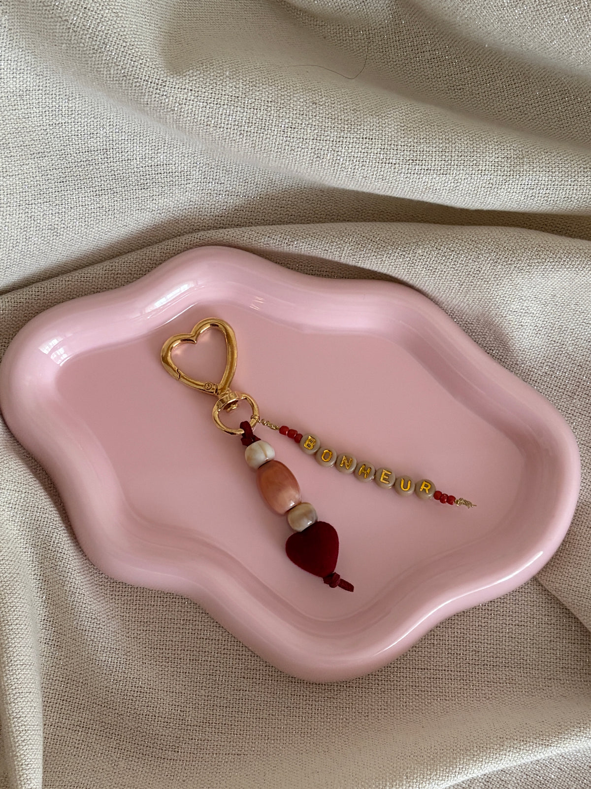 porte cles bonheur perles