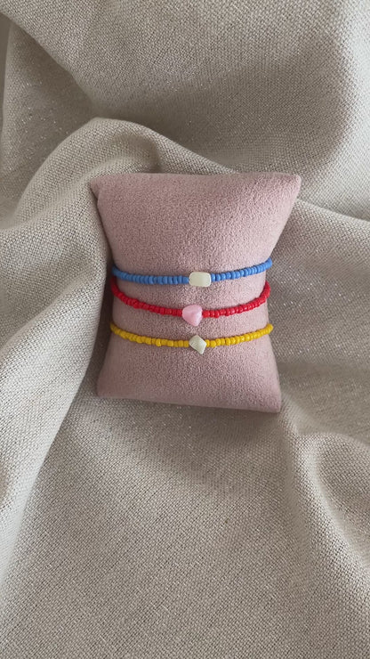 bracelet perles colorees