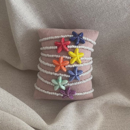 bracelet blanc etoile de mer