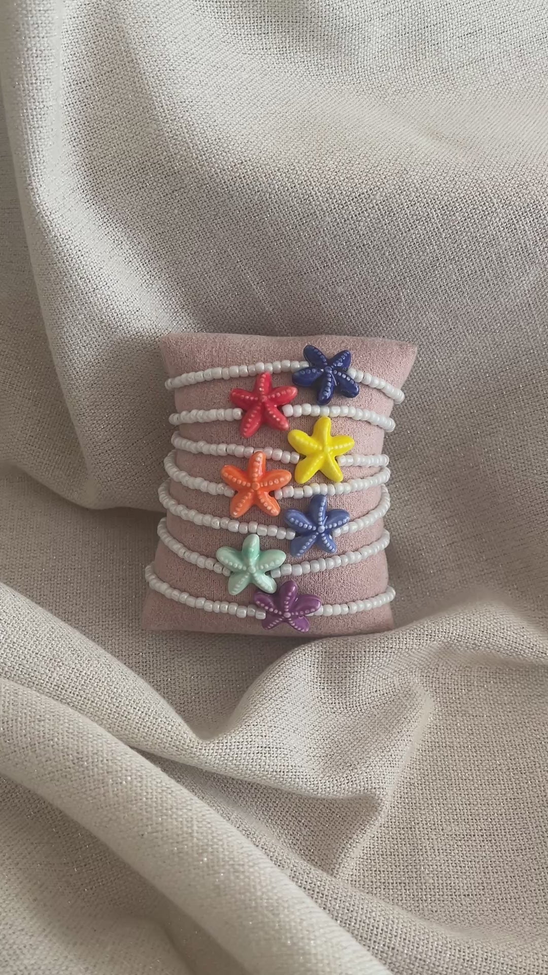 bracelet blanc etoile de mer