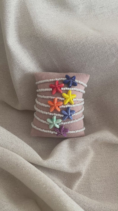 bracelet blanc etoile de mer