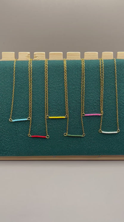 collier acier inoxydable et perles