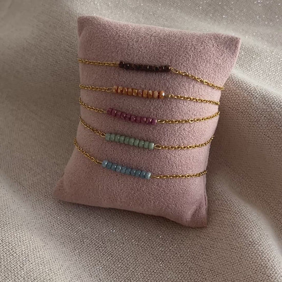 bracelet perle verre