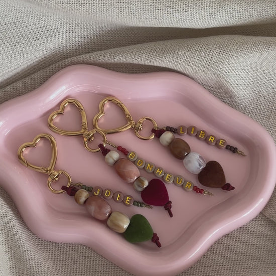 porte cles perles faits main