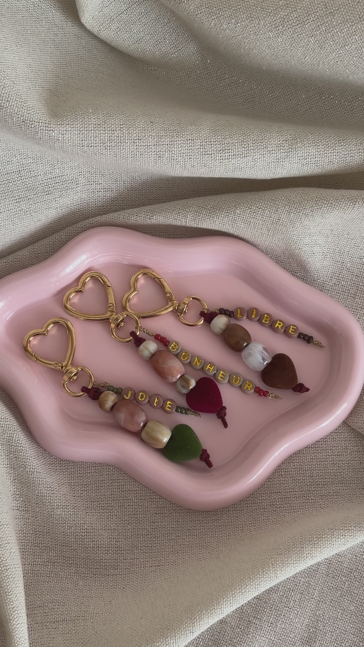 porte cles perles faits main
