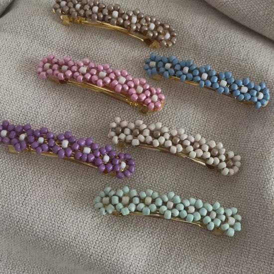 barrette cheveux perles