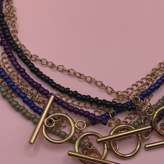 collier multi rang perles