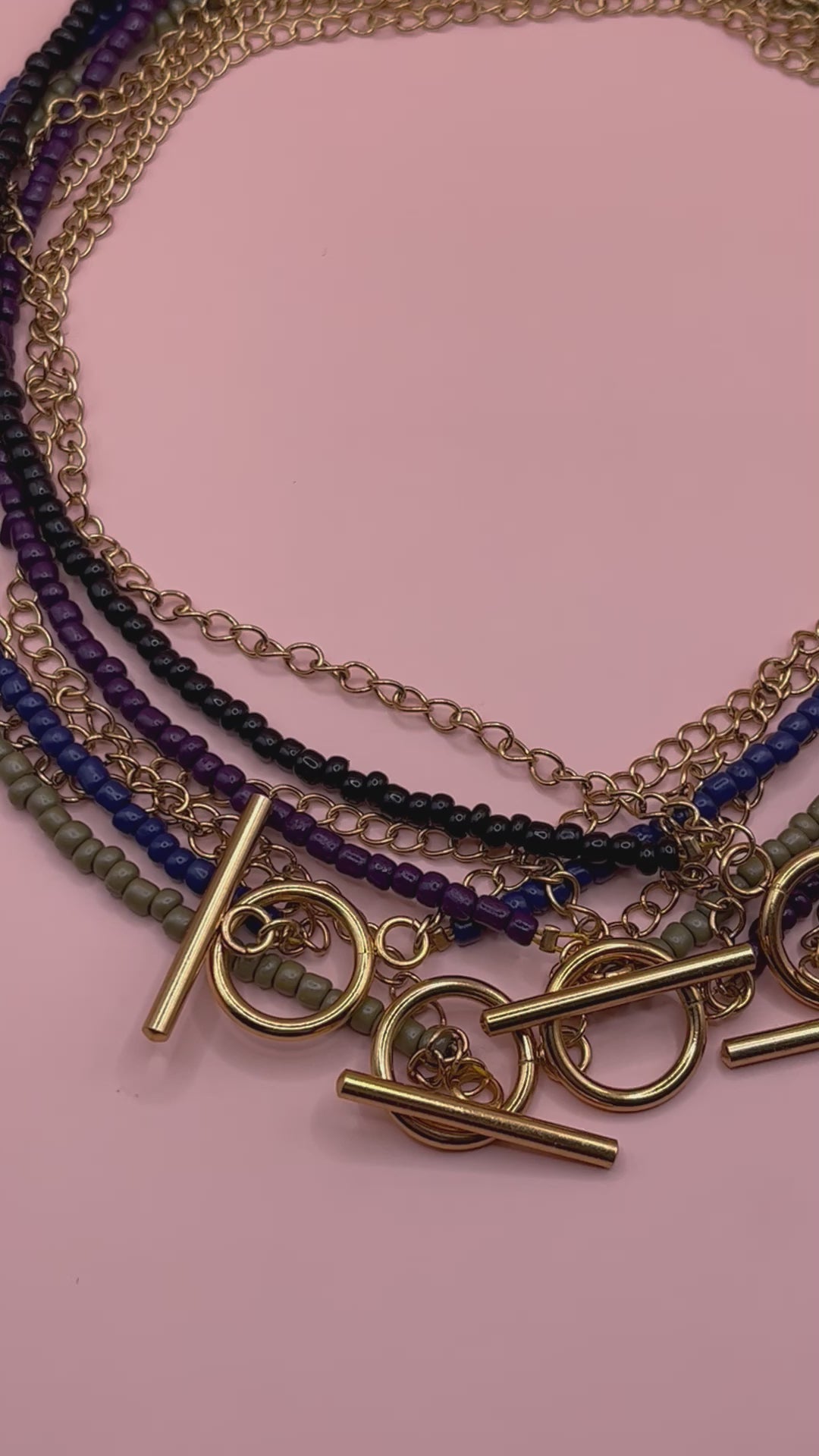 collier multi rang perles