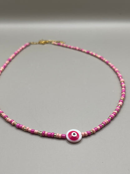 ras de cou perles rose