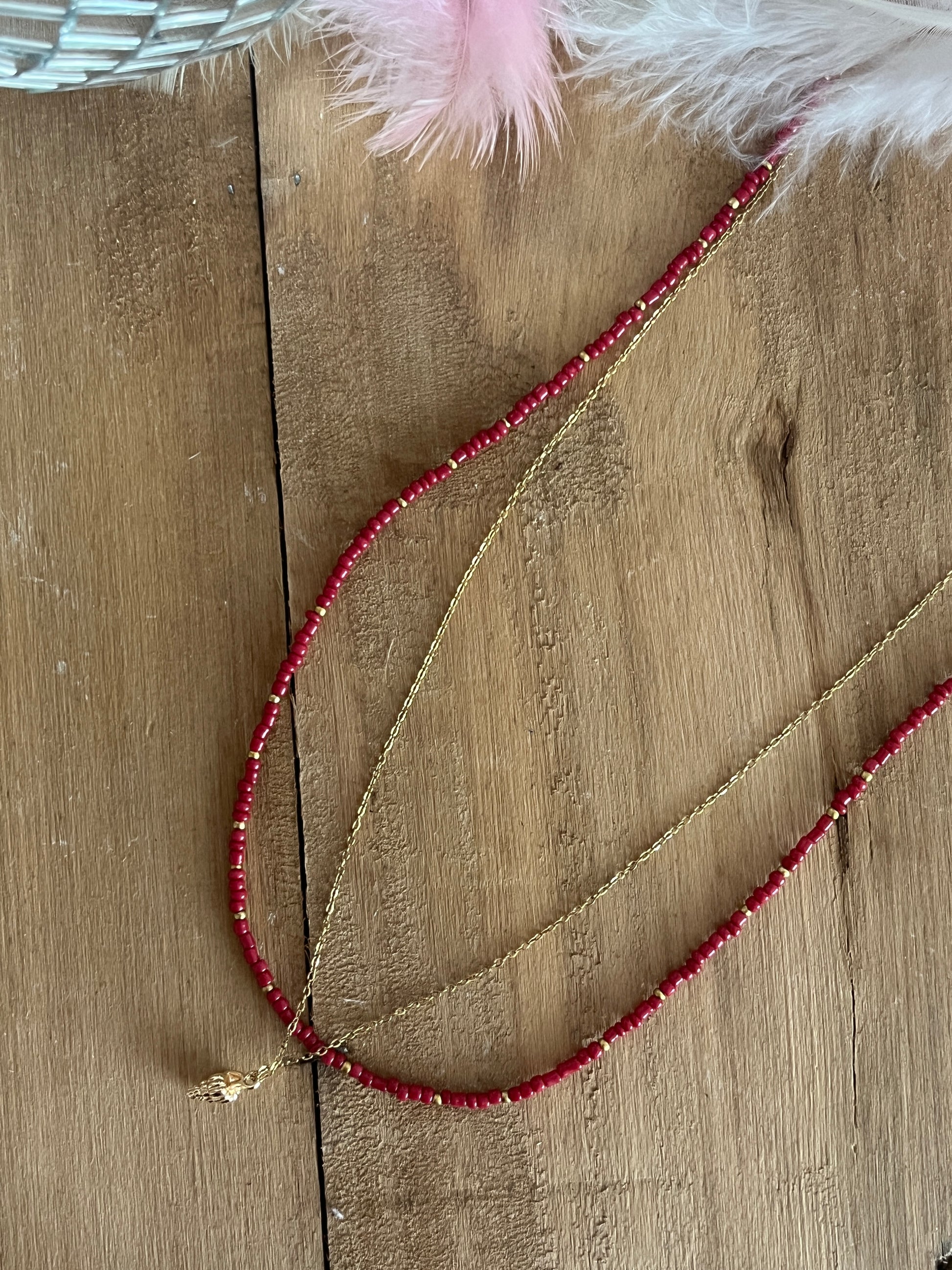 sautoir double rang perles