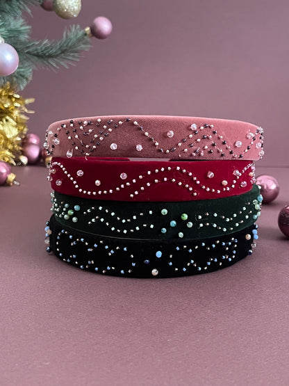 serre tete perles brode